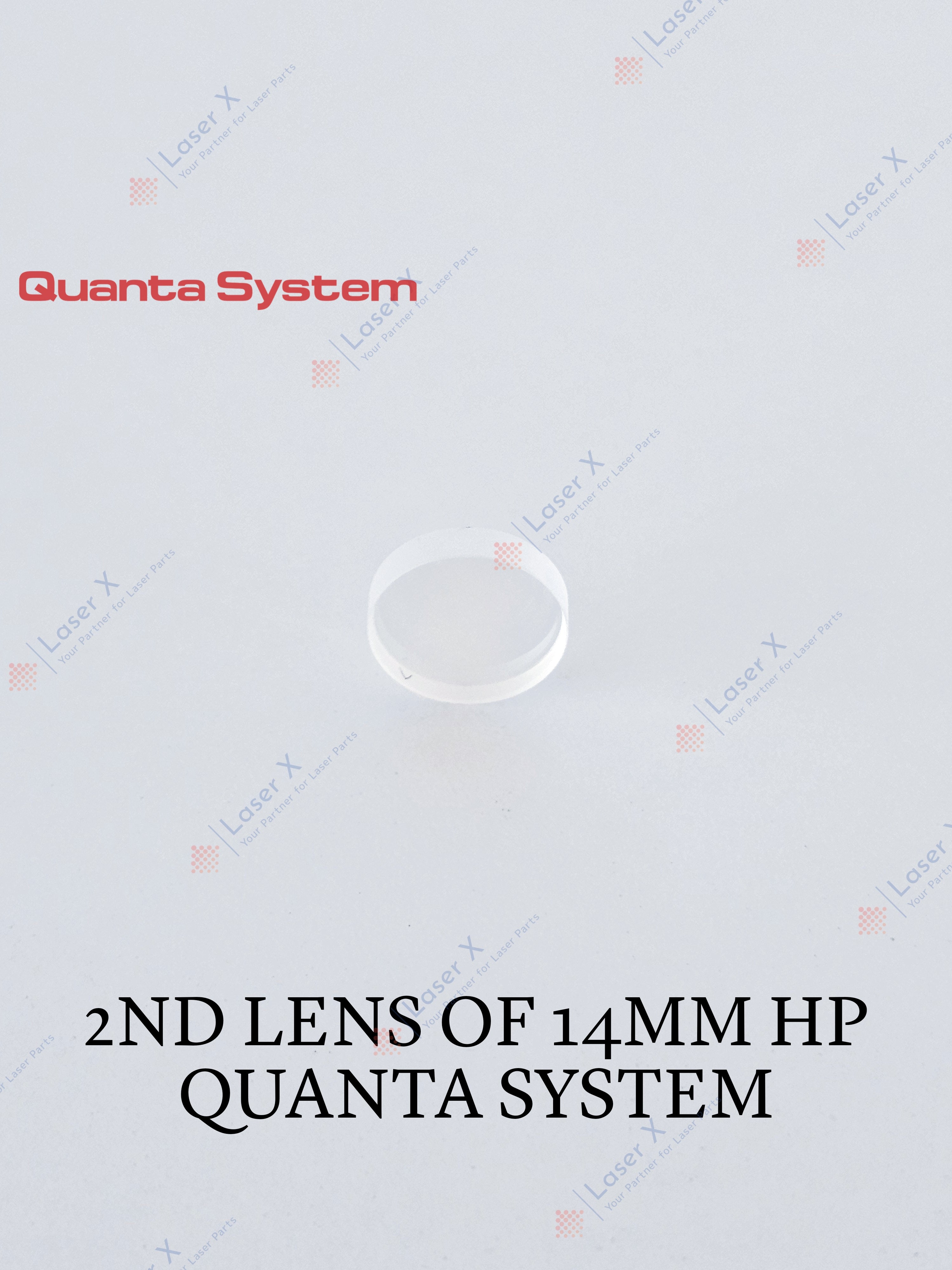 2nd lens of 14 mm handpiece for Quanta System laser hair removal device (OBM003155), Duetto, Thunder, Light, Domino