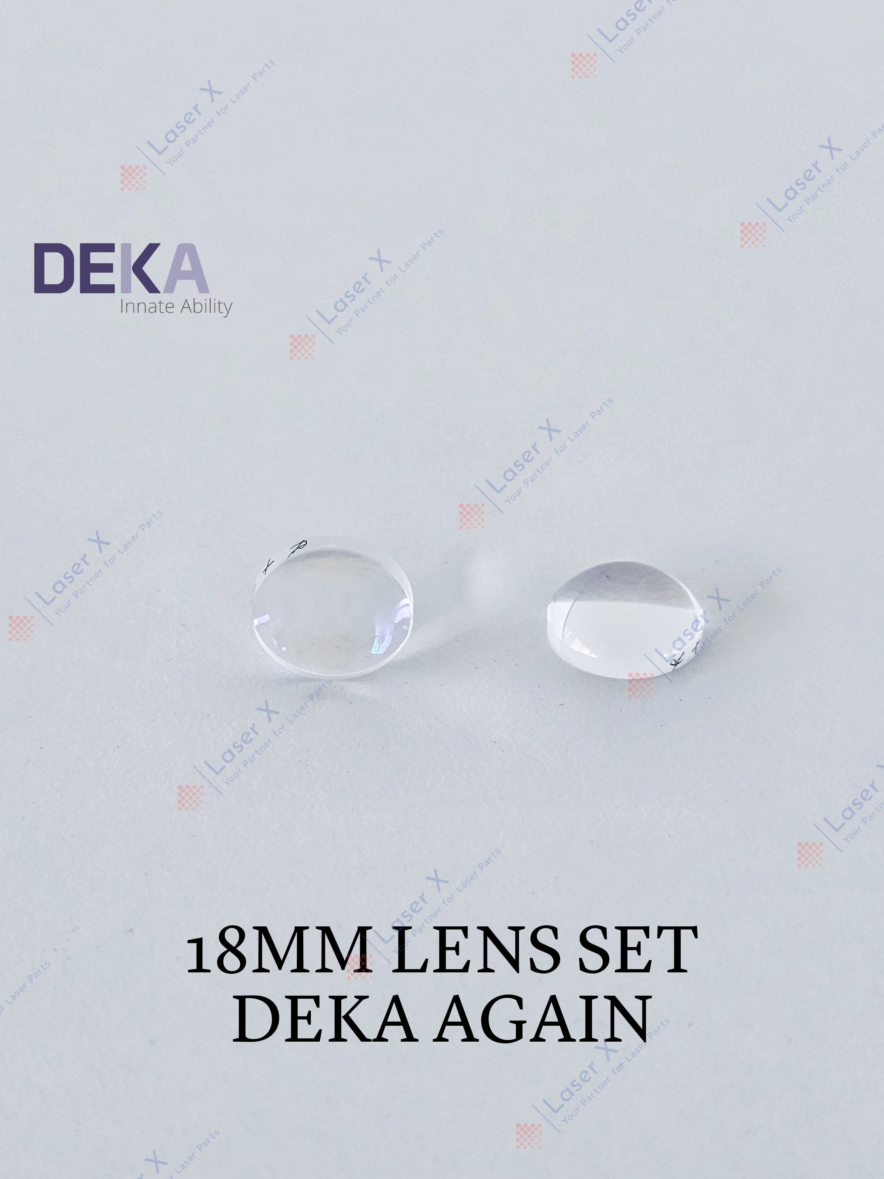 18 mm lens set for DEKA Again laser hair removal device, replacement laser handpiece lenses.