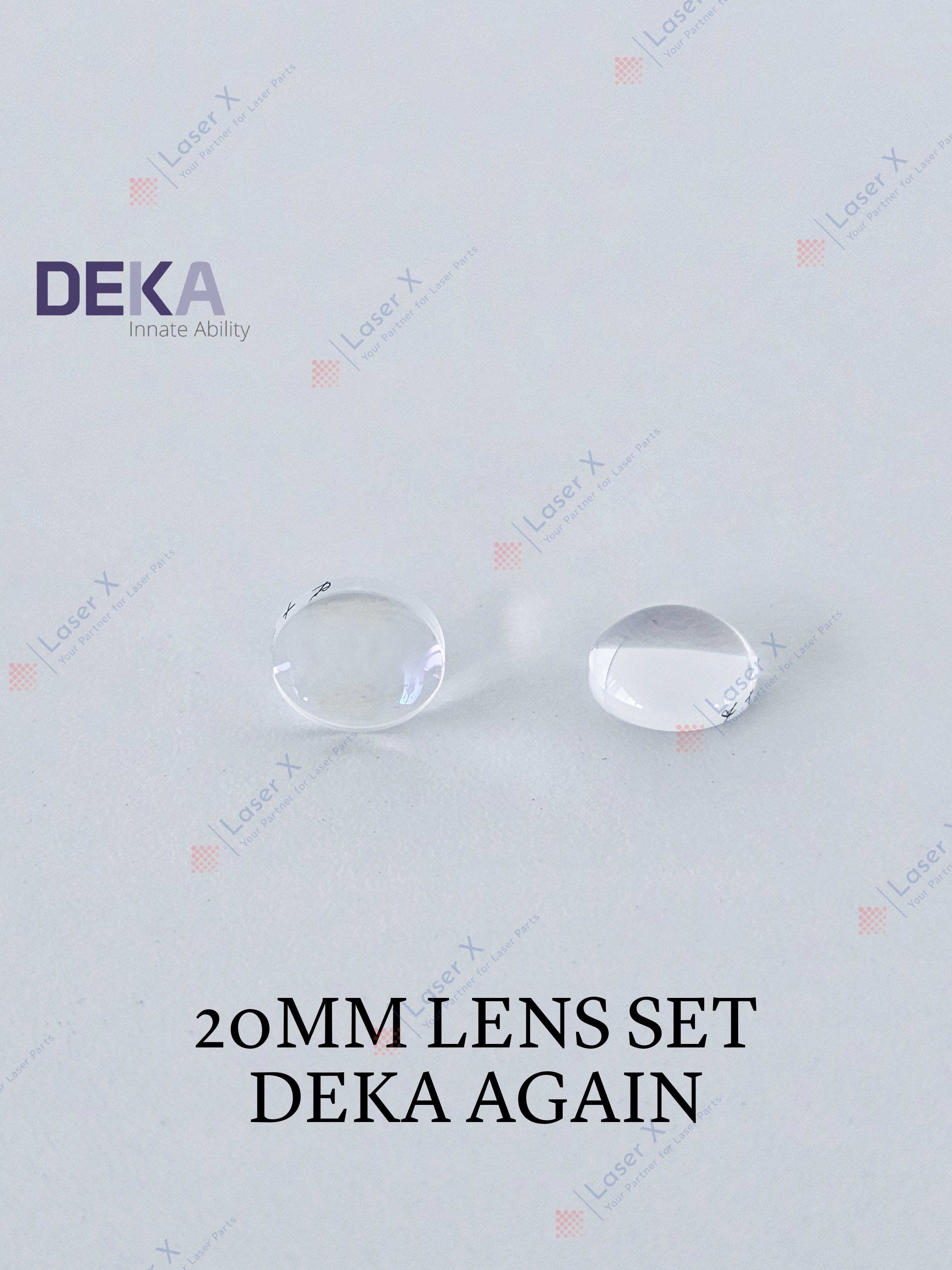 20 mm lens set for DEKA Again laser hair removal device, replacement laser handpiece lenses.