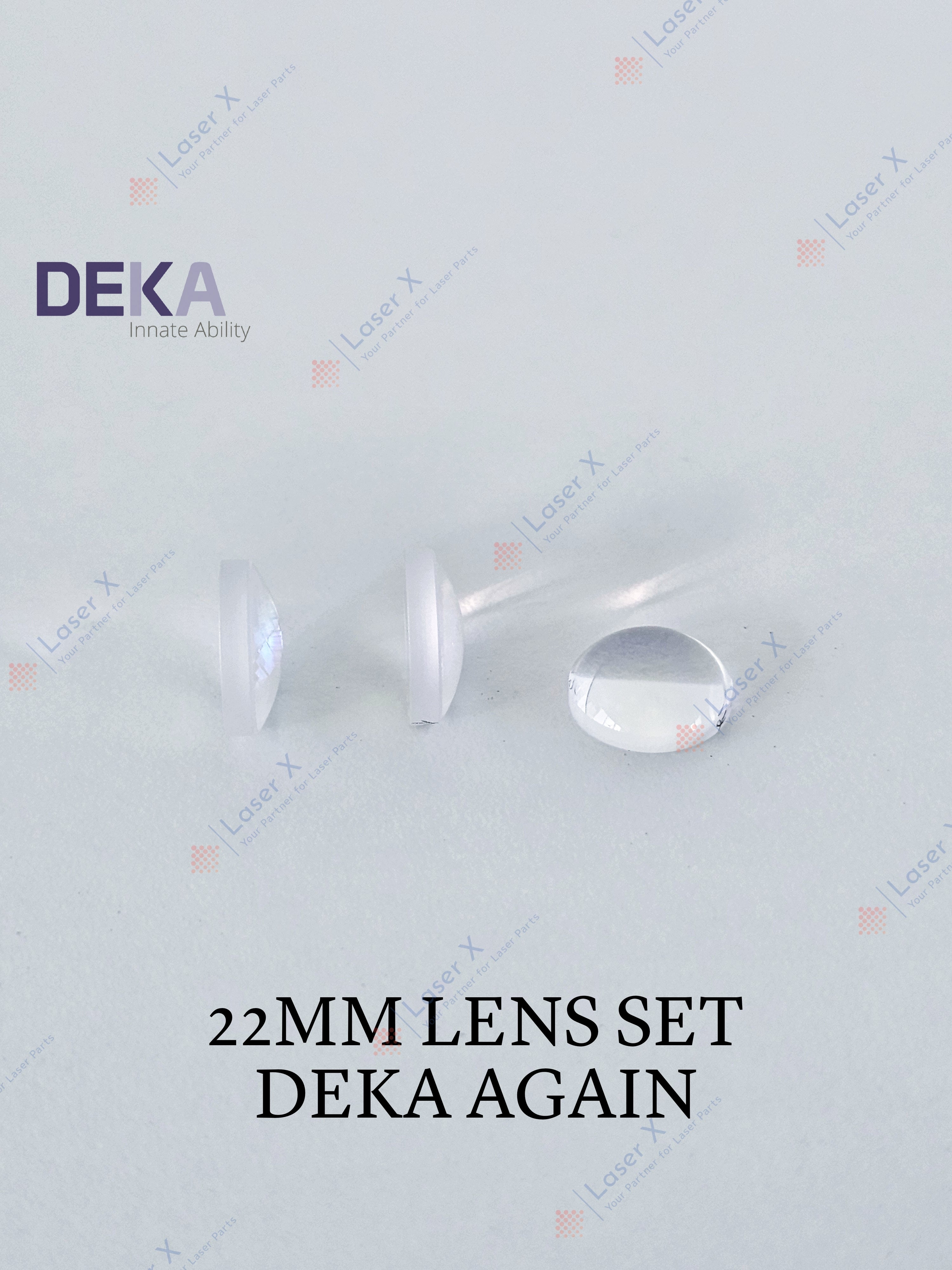 22 mm handpiece lens set for DEKA Again laser hair removal device, replacement laser handpiece lenses.