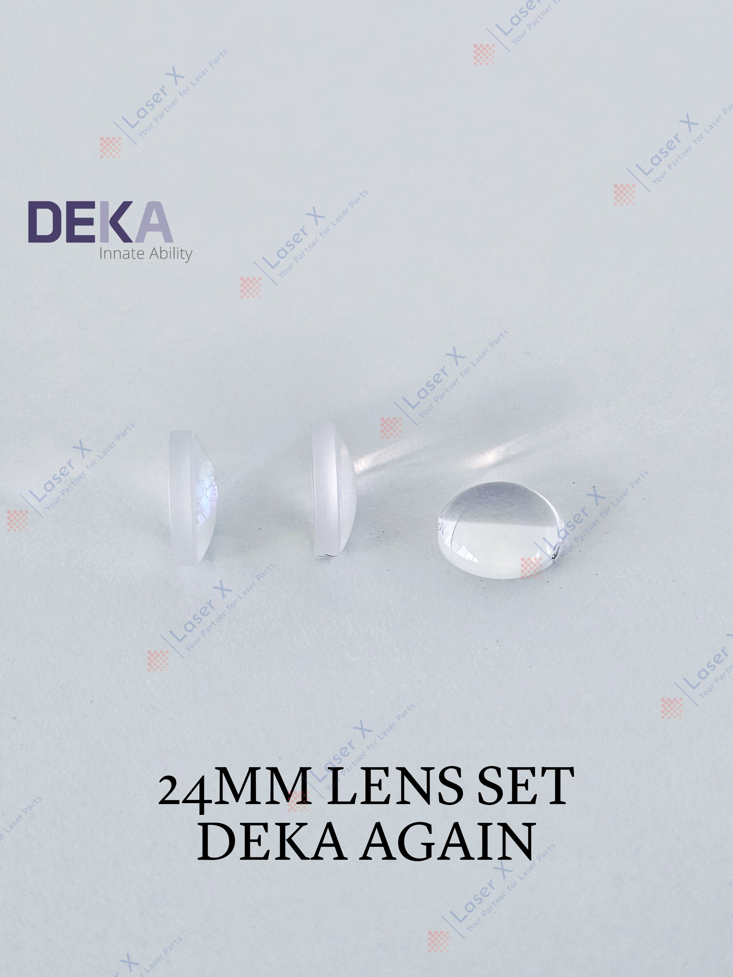 24 mm handpiece lens set for DEKA Again laser hair removal device, replacement laser handpiece lenses.