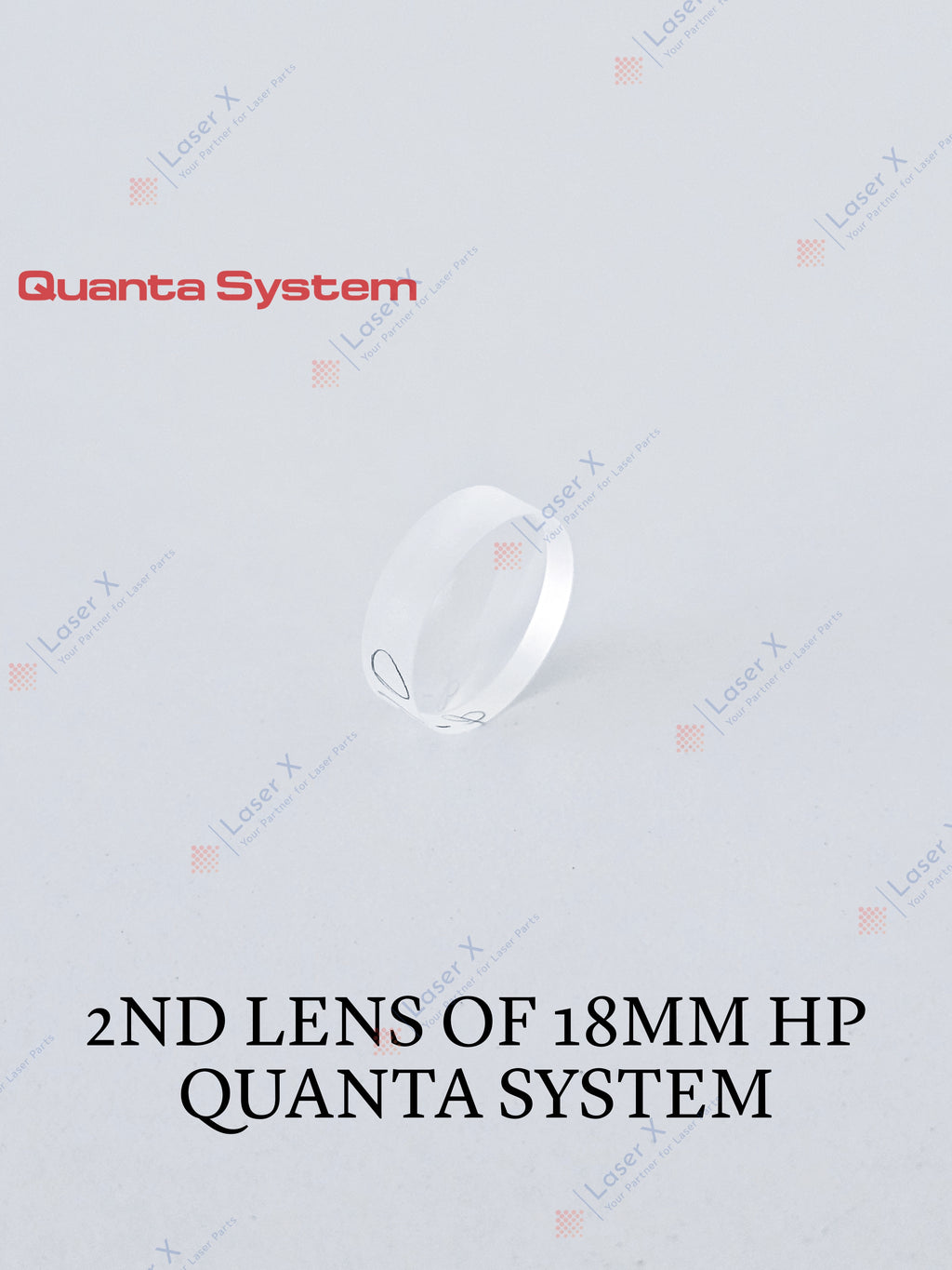 2nd lens of 18 mm handpiece for Quanta System laser hair removal device (OBM003156), Duetto, Thunder, Light, Domino
