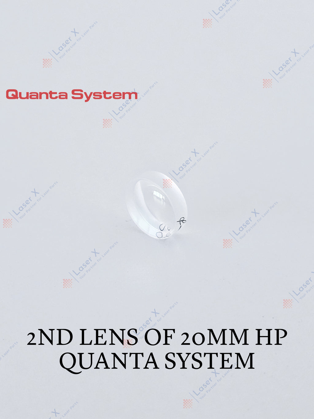 2nd lens of 20 mm handpiece for Quanta System laser hair removal device, Duetto, Thunder, Light, Domino