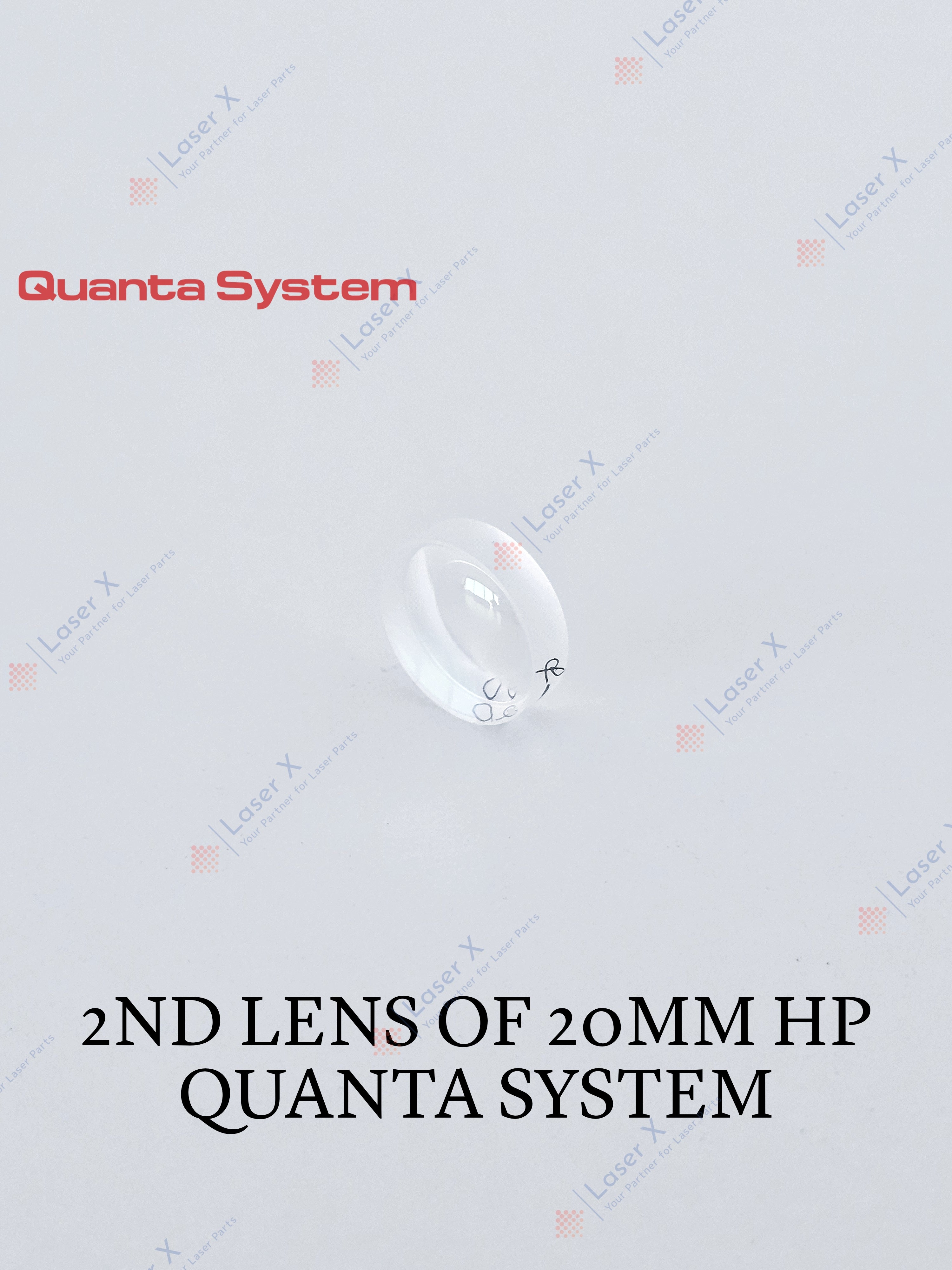 2nd lens of 20 mm handpiece for Quanta System laser hair removal device, Duetto, Thunder, Light, Domino