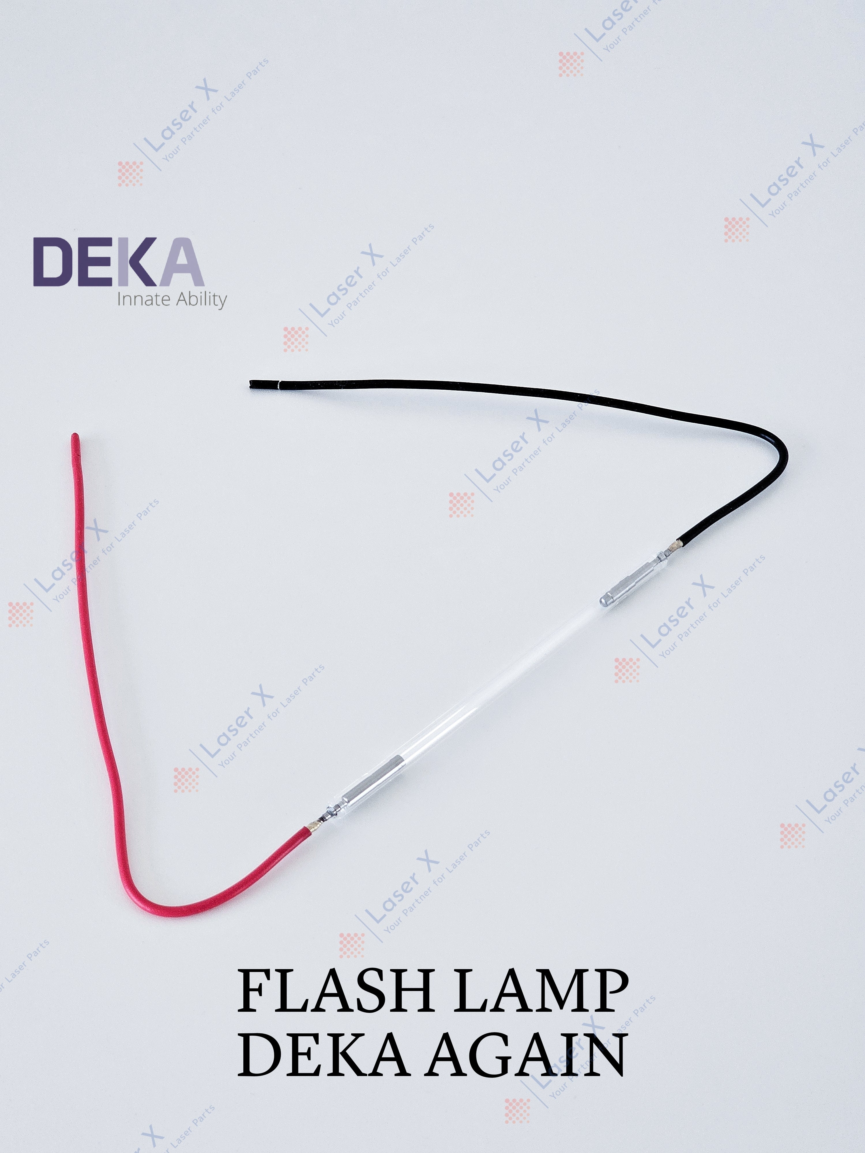 Flash lamp (USA) for DEKA Again laser hair removal device (022500069), replacement xenon flashlamp for laser system.