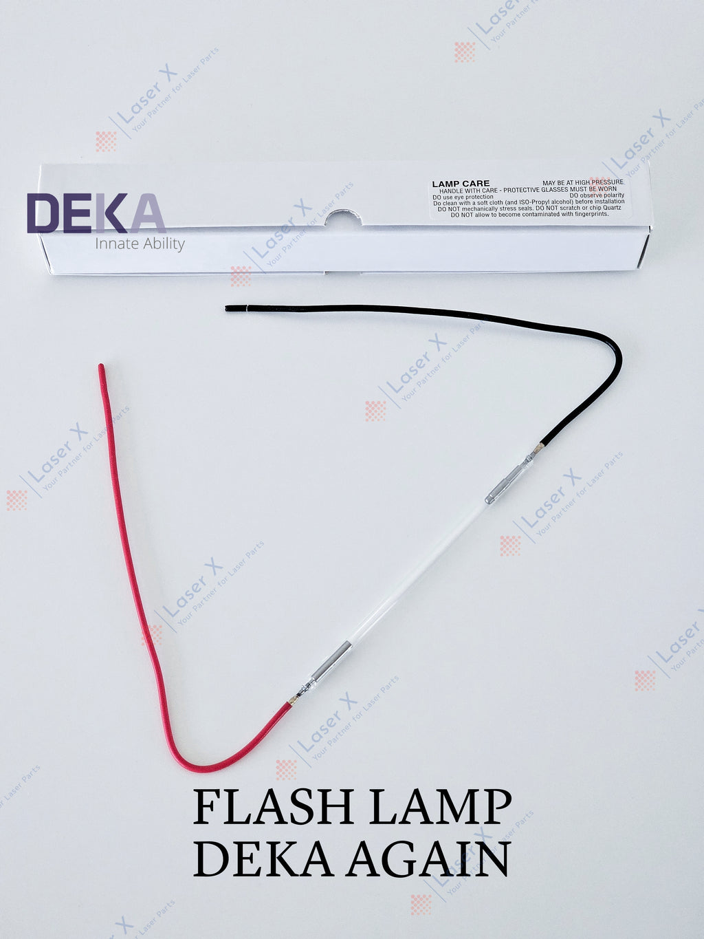 Flash lamp (USA) for DEKA Again laser hair removal device (022500069), replacement xenon flashlamp for laser system.