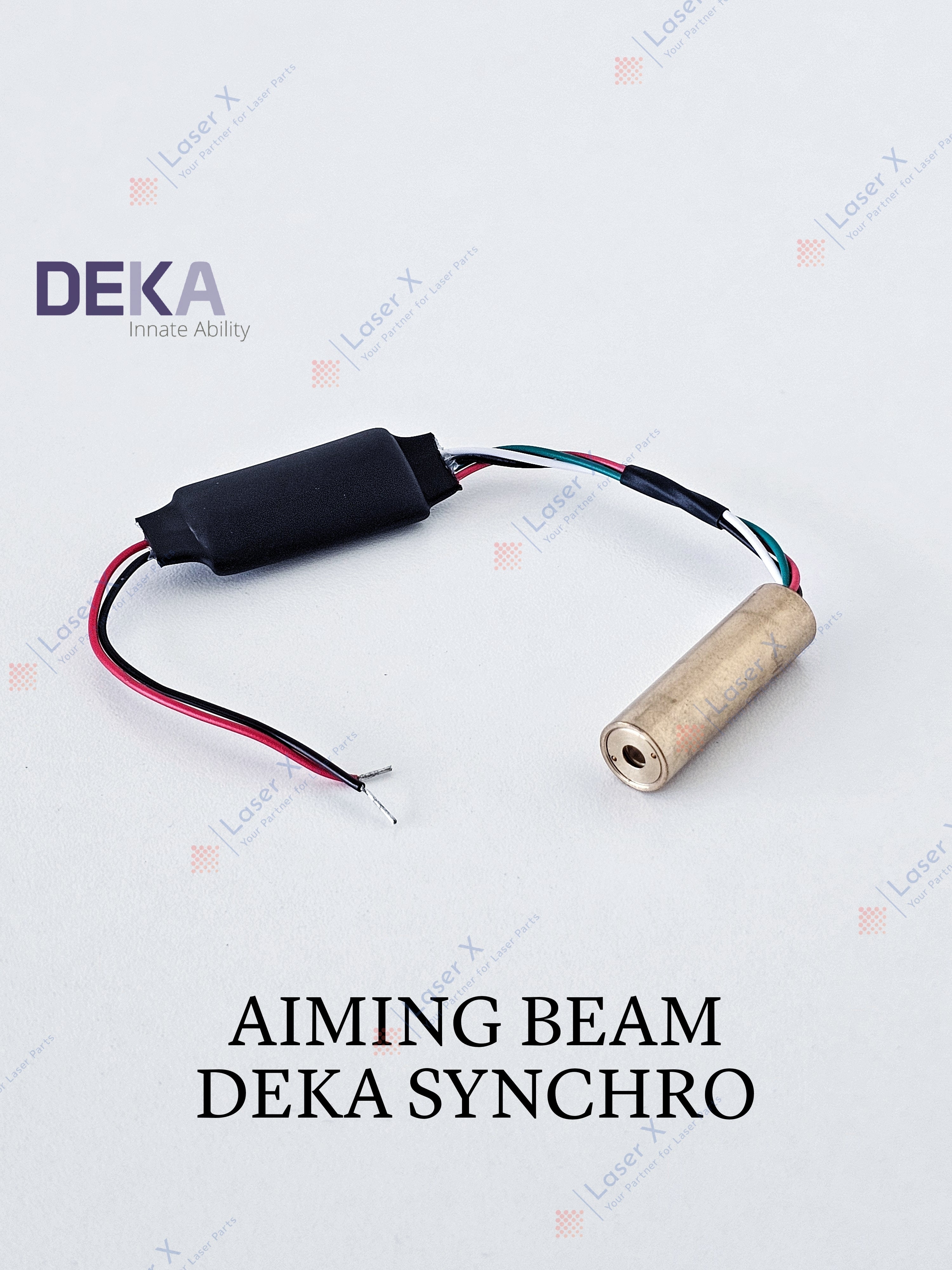 Aiming beam module for DEKA Synchro Replay laser hair removal device (022300105), replacement aiming light module.