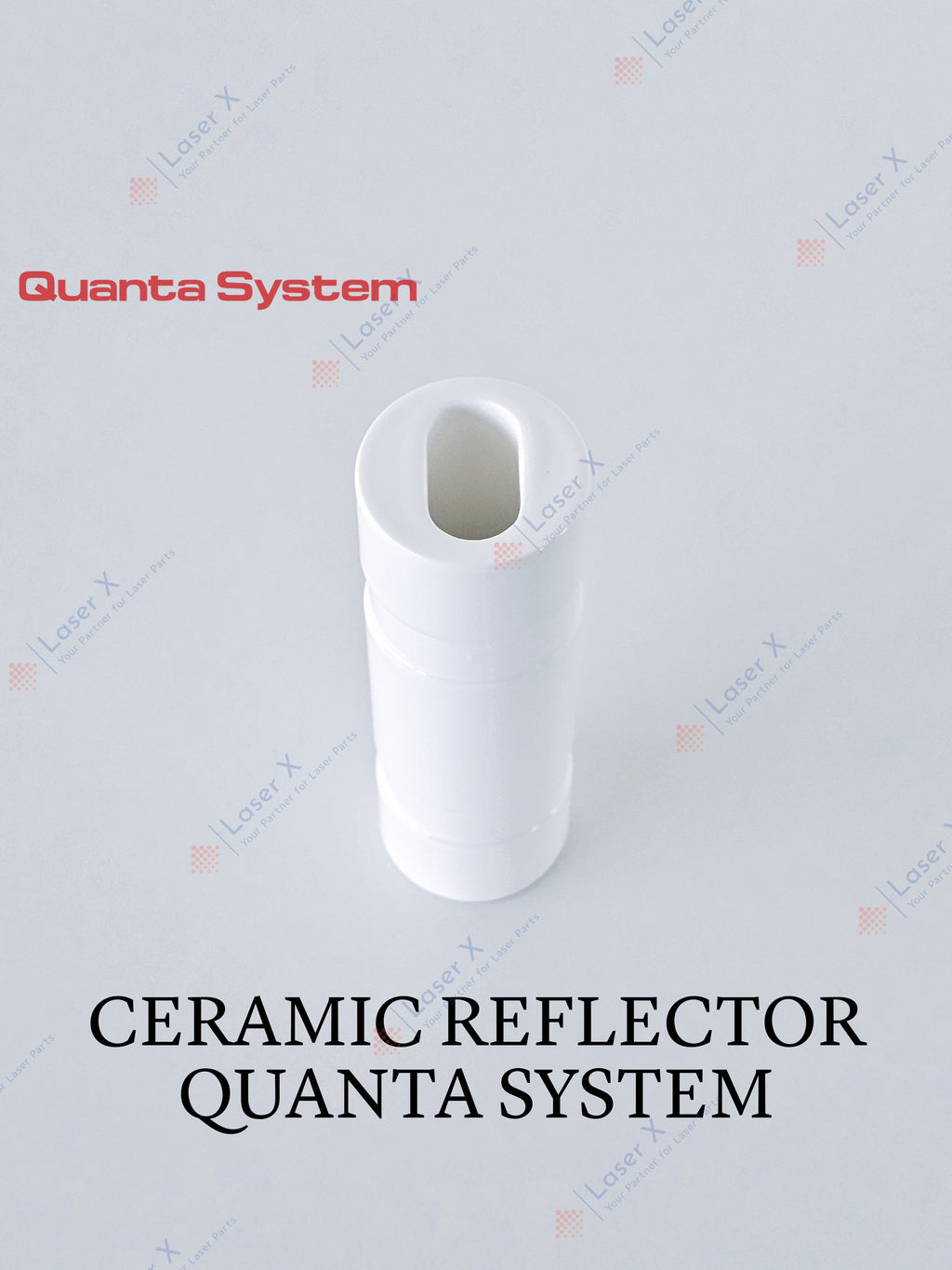 Ceramic cavity reflector for Quanta System Duetto, Domino and Light laser hair removal devices, replacement cavity reflector.