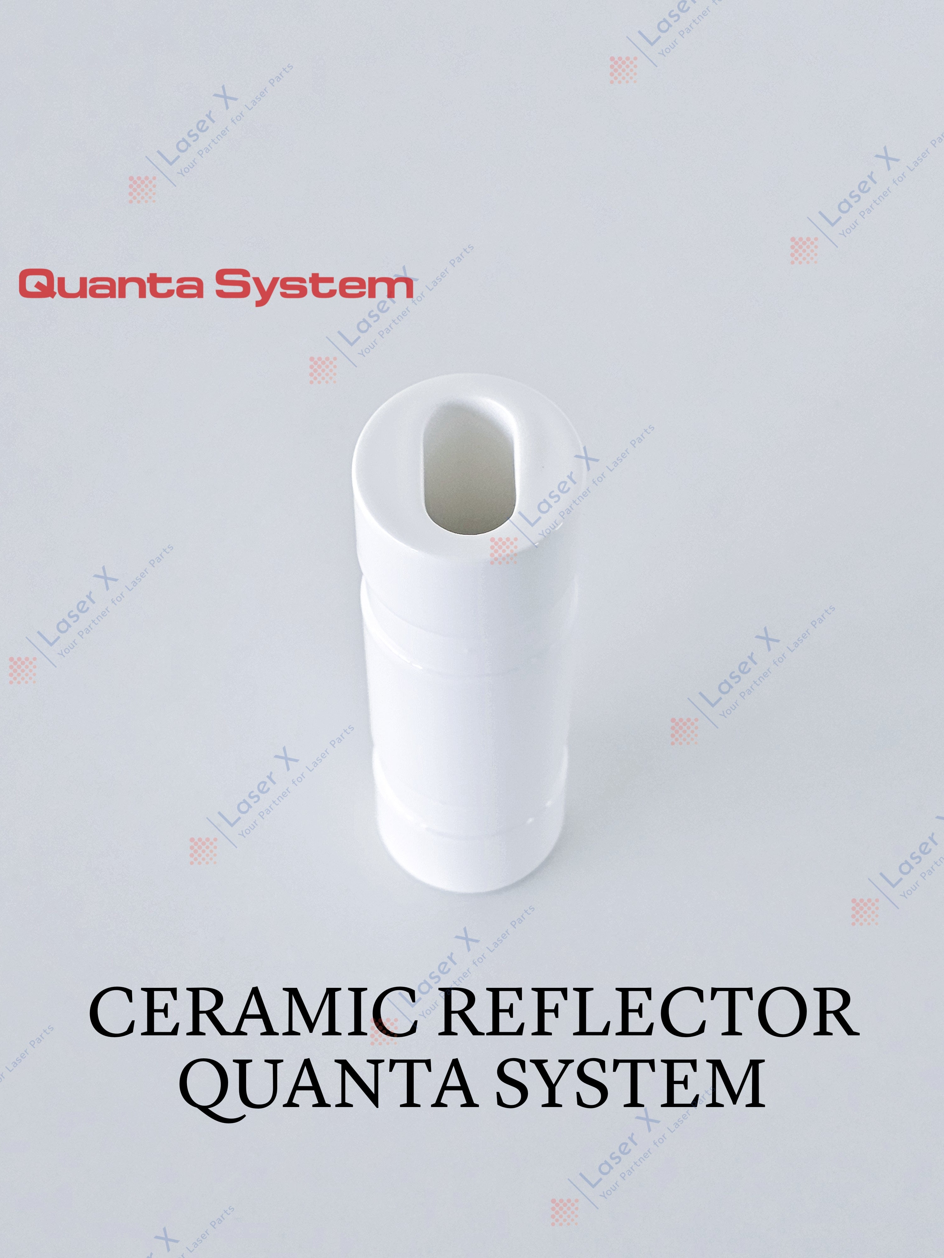 Ceramic cavity reflector for Quanta System Duetto, Domino and Light laser hair removal devices, replacement cavity reflector.
