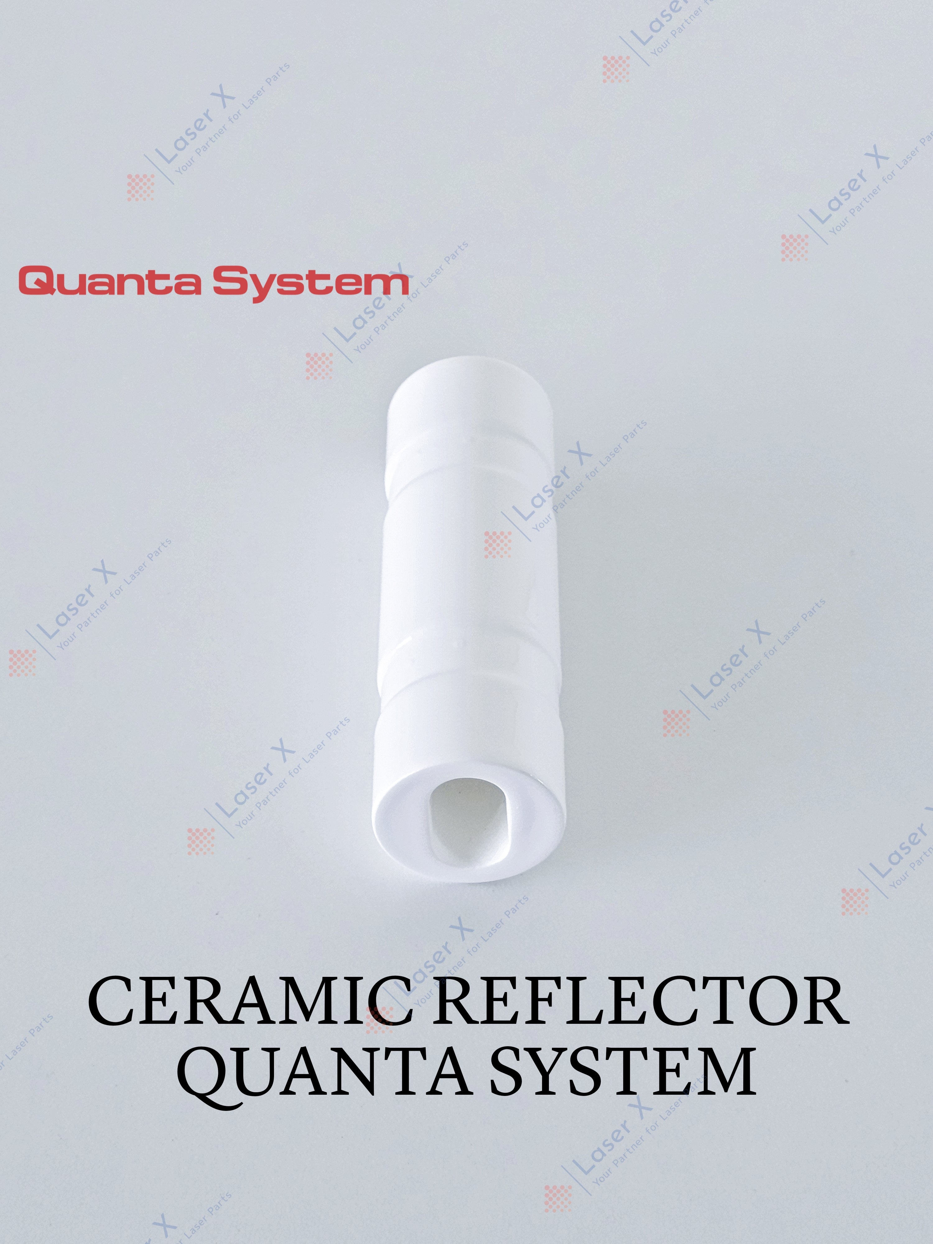 Ceramic cavity reflector for Quanta System Duetto, Domino and Light laser hair removal devices, replacement cavity reflector.