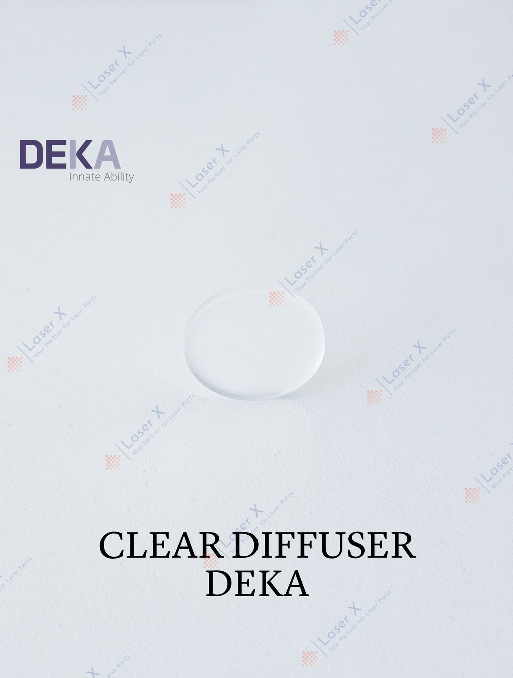 Clear diffuser for DEKA laser hair removal devices, compatible with Motus, Again, Synchro Replay.