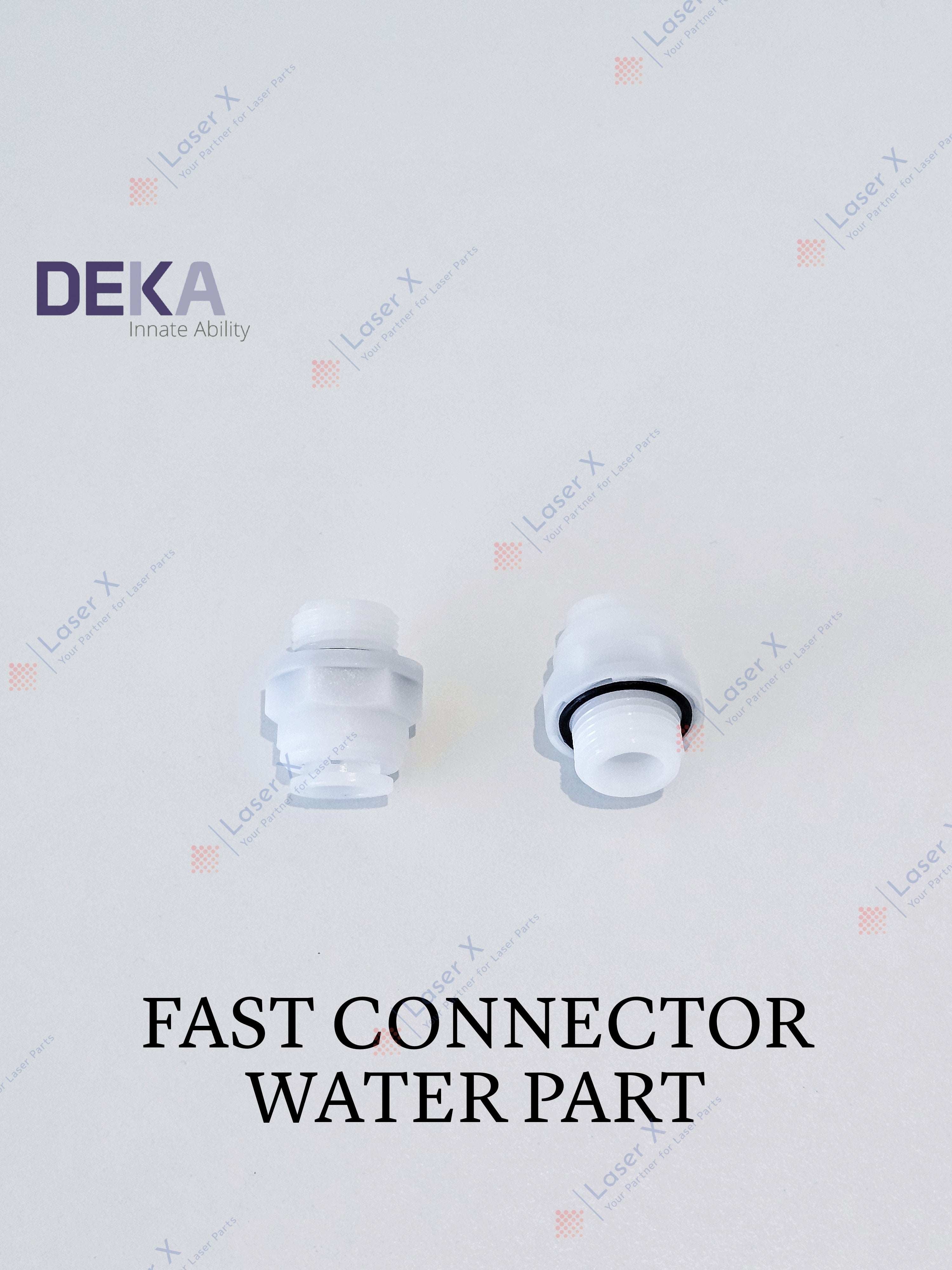 Fast water connector for DEKA laser hair removal devices (052700001), compatible with Motus, Again, Synchro Replay.
