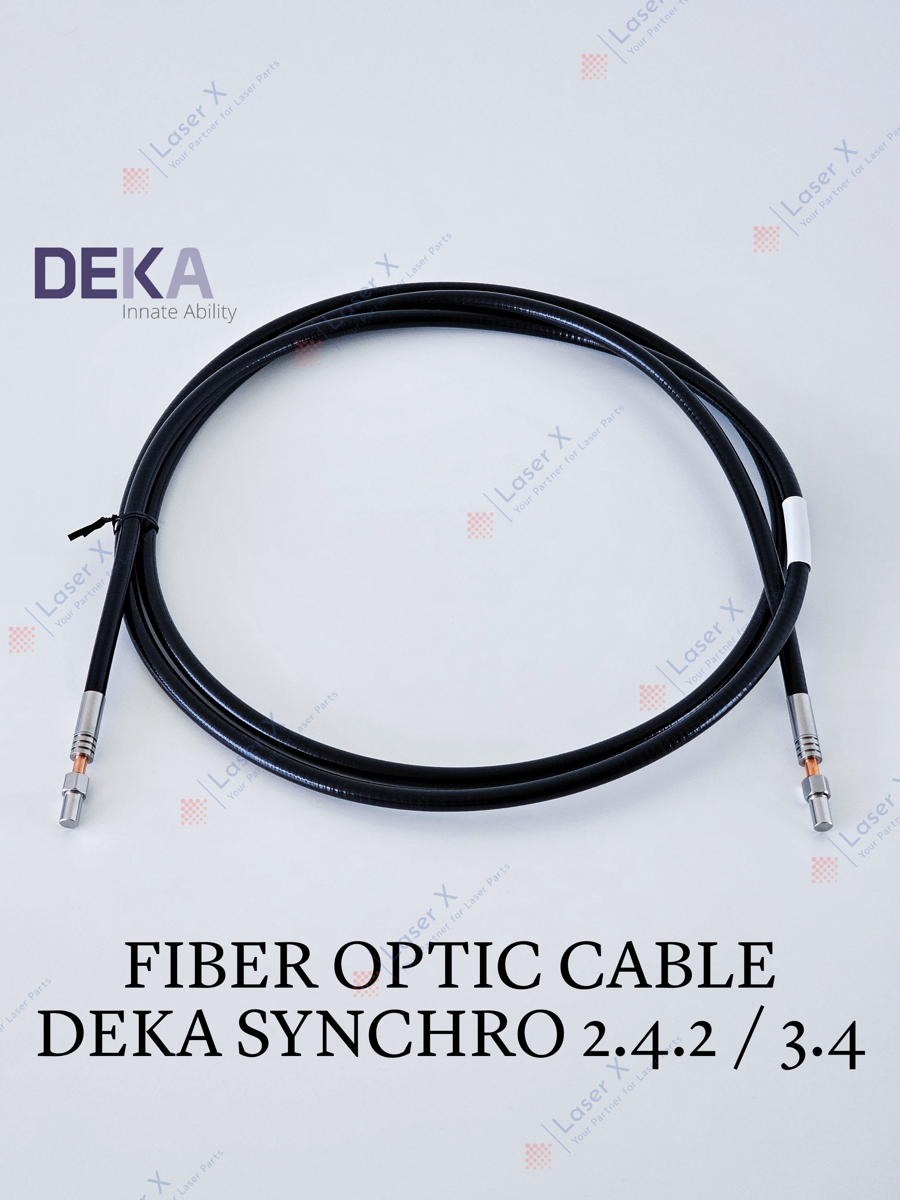 Fiber optic cable for DEKA Synchro Replay laser hair removal device (N85701), replacement laser fiber cable.