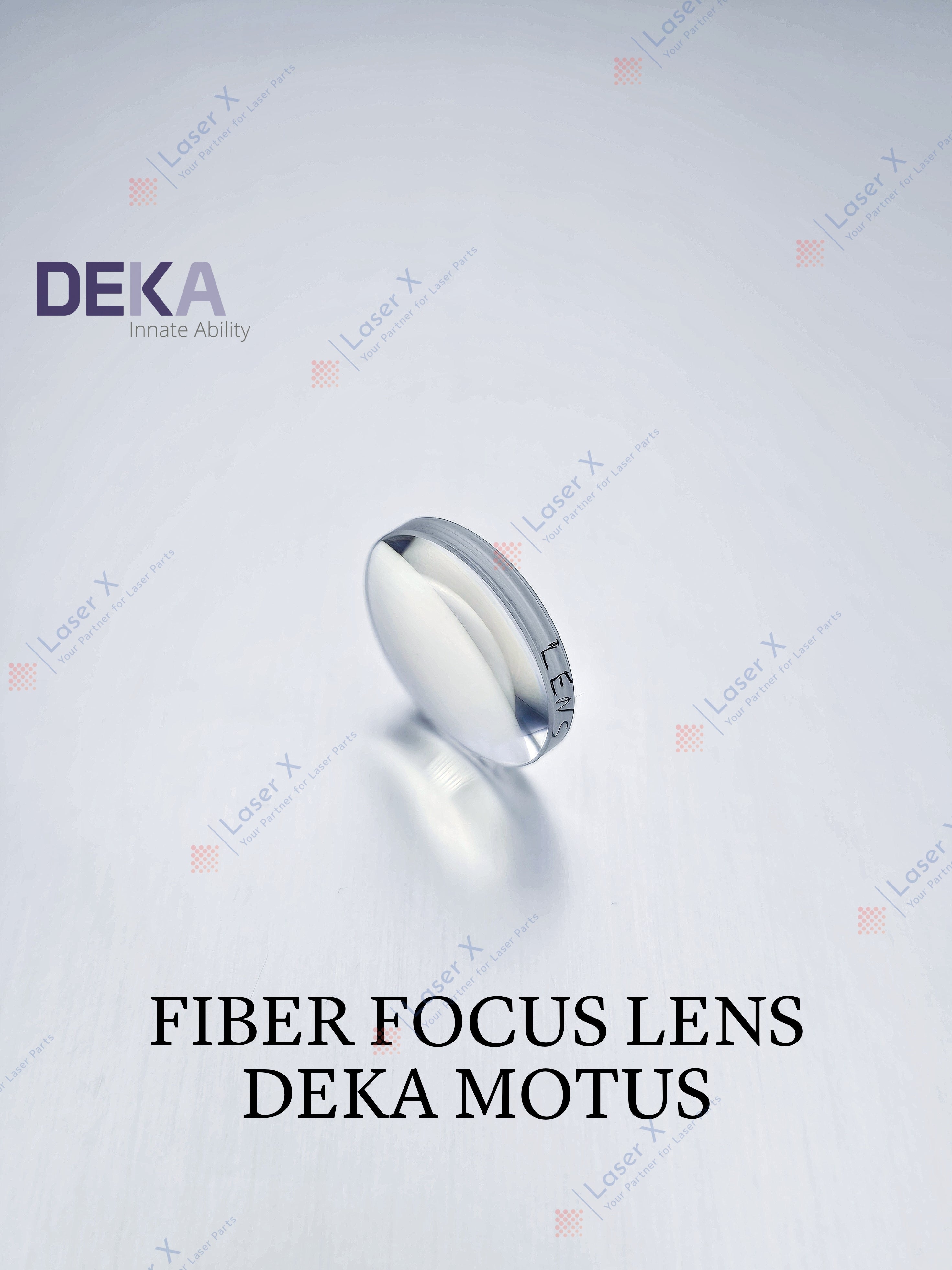 Fiber focus lens for DEKA Motus laser hair removal device (080203189).