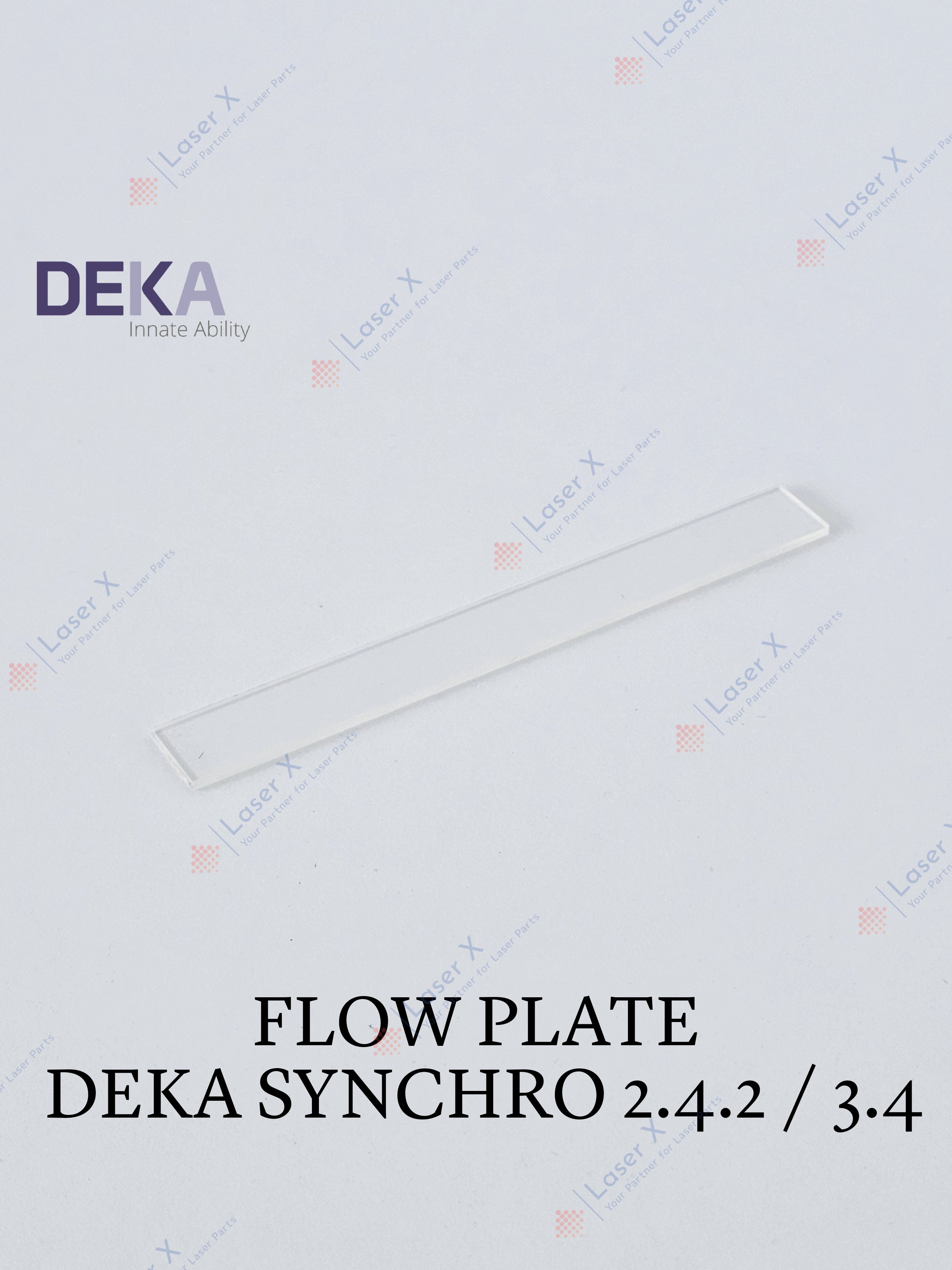 Flow plate UV filter glass for DEKA Synchro Replay 2.4.2 and 3.4 laser hair removal device.