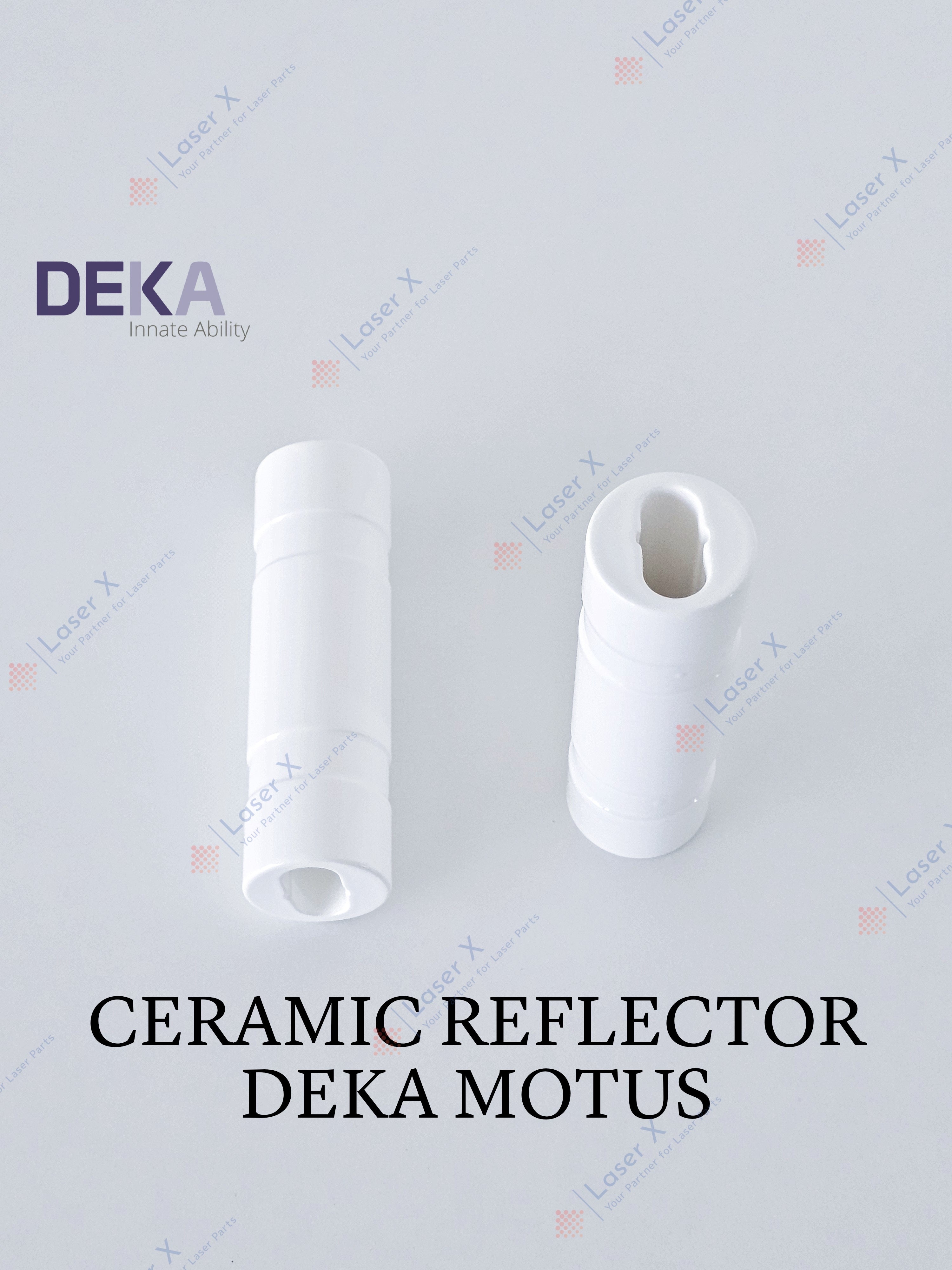 Ceramic cavity reflector for DEKA Motus AX and AY laser hair removal device, replacement ceramic reflector for laser cavity.