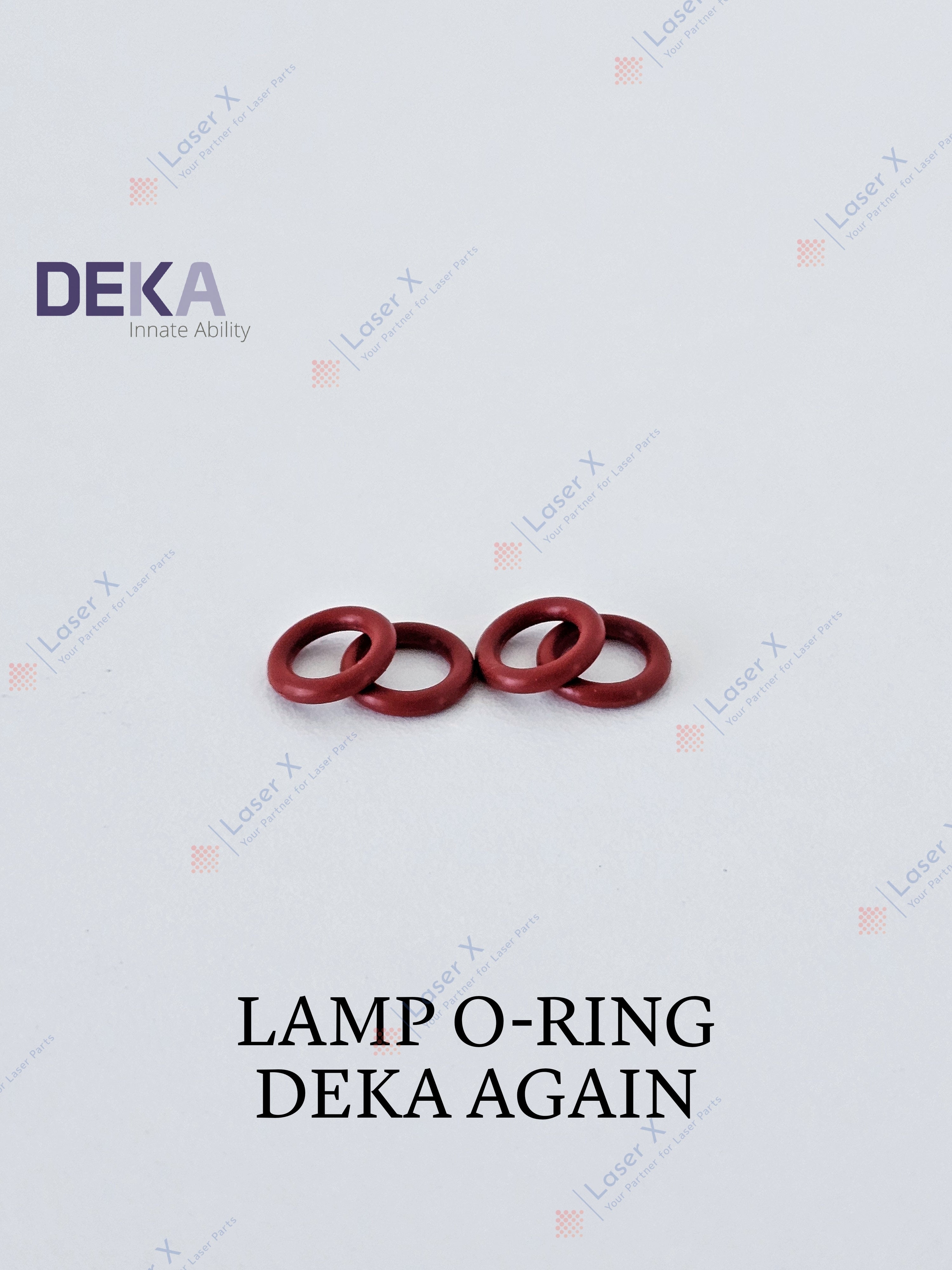 Lamp O-ring for DEKA Again laser hair removal device (040500253), replacement sealing O-ring.