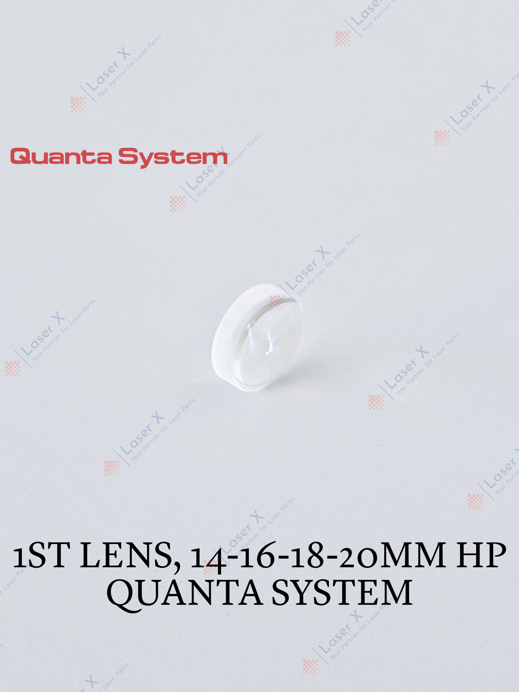 1st lens of 14, 16, 18, 20 mm handpieces for Quanta System laser hair removal device (OBM003153), Duetto, Thunder, Light, Domino