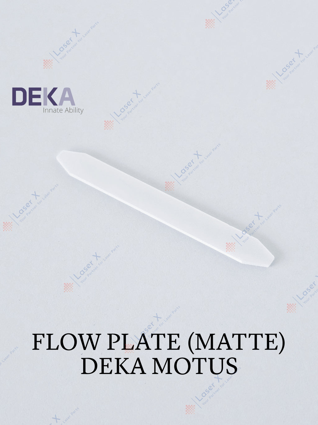 Flow plate, UV filter glass (Matte) for DEKA Motus AX / AY laser hair removal device.