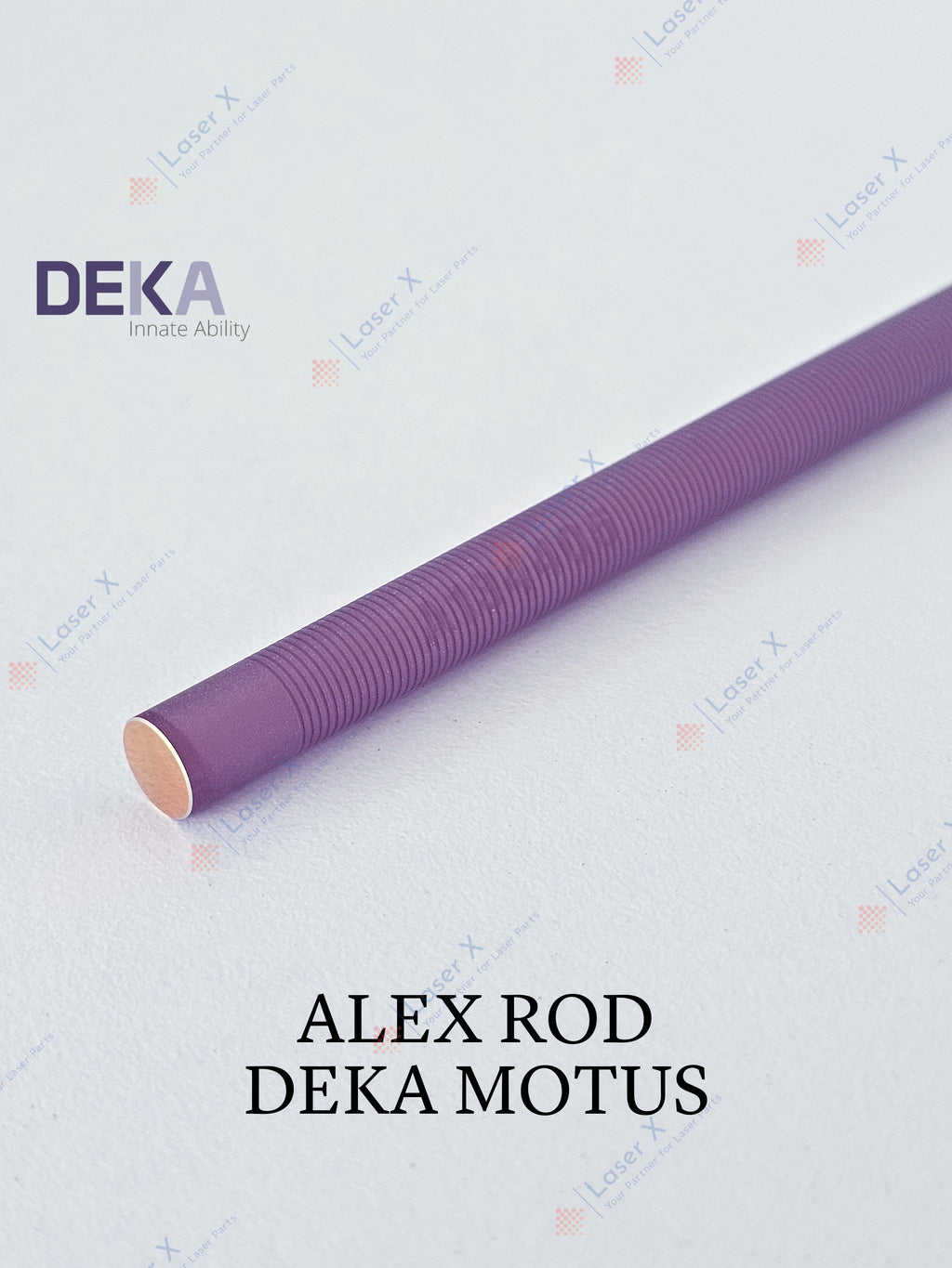 Grooved Alexandrite rod (Northrop Grumman, USA) for DEKA Motus (080500046, T04801), brand new replacement laser crystal