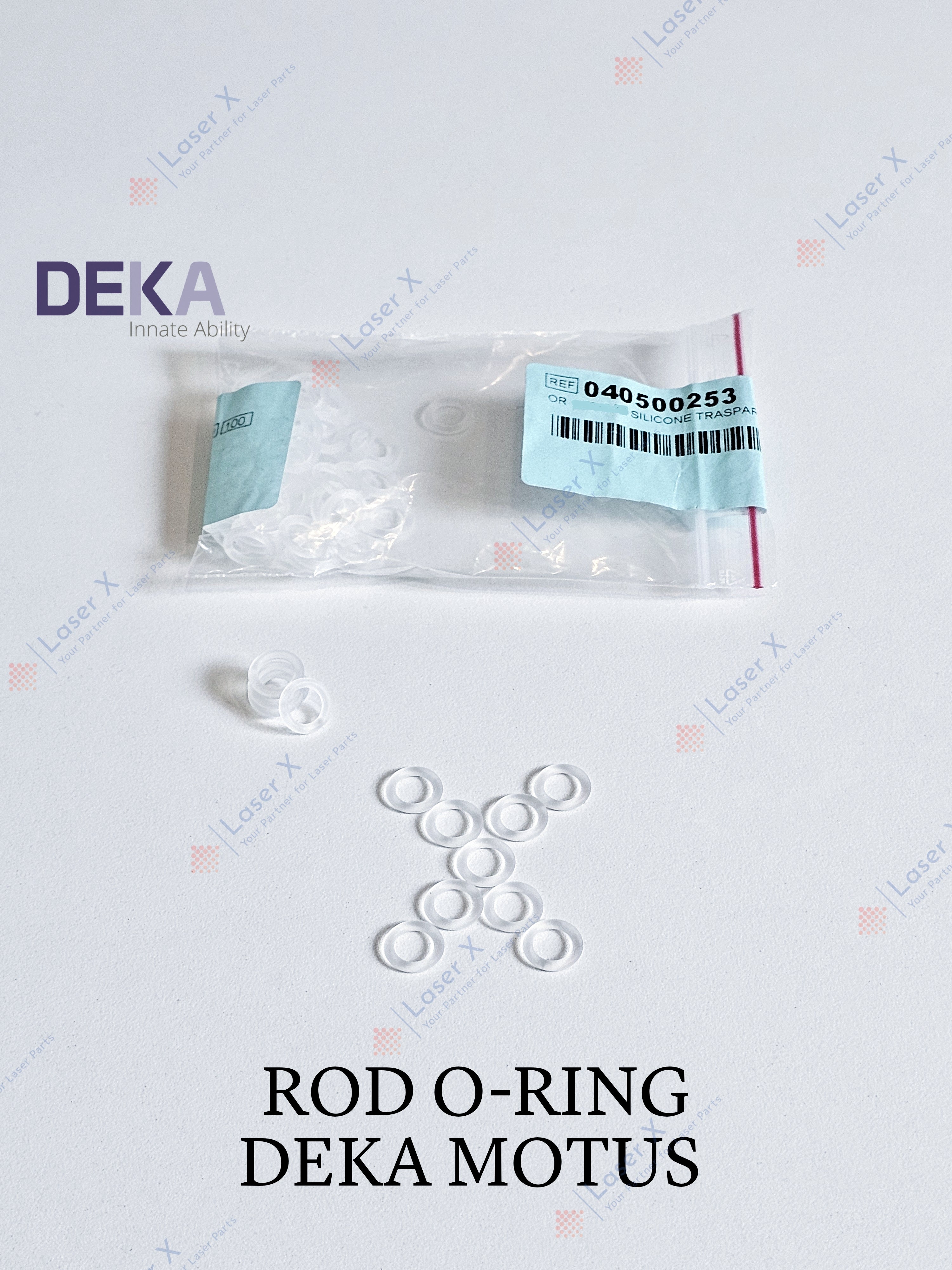Rod O-ring for DEKA Motus AX / AY laser hair removal device (040500253), sealing O-ring for laser cavity rod.
