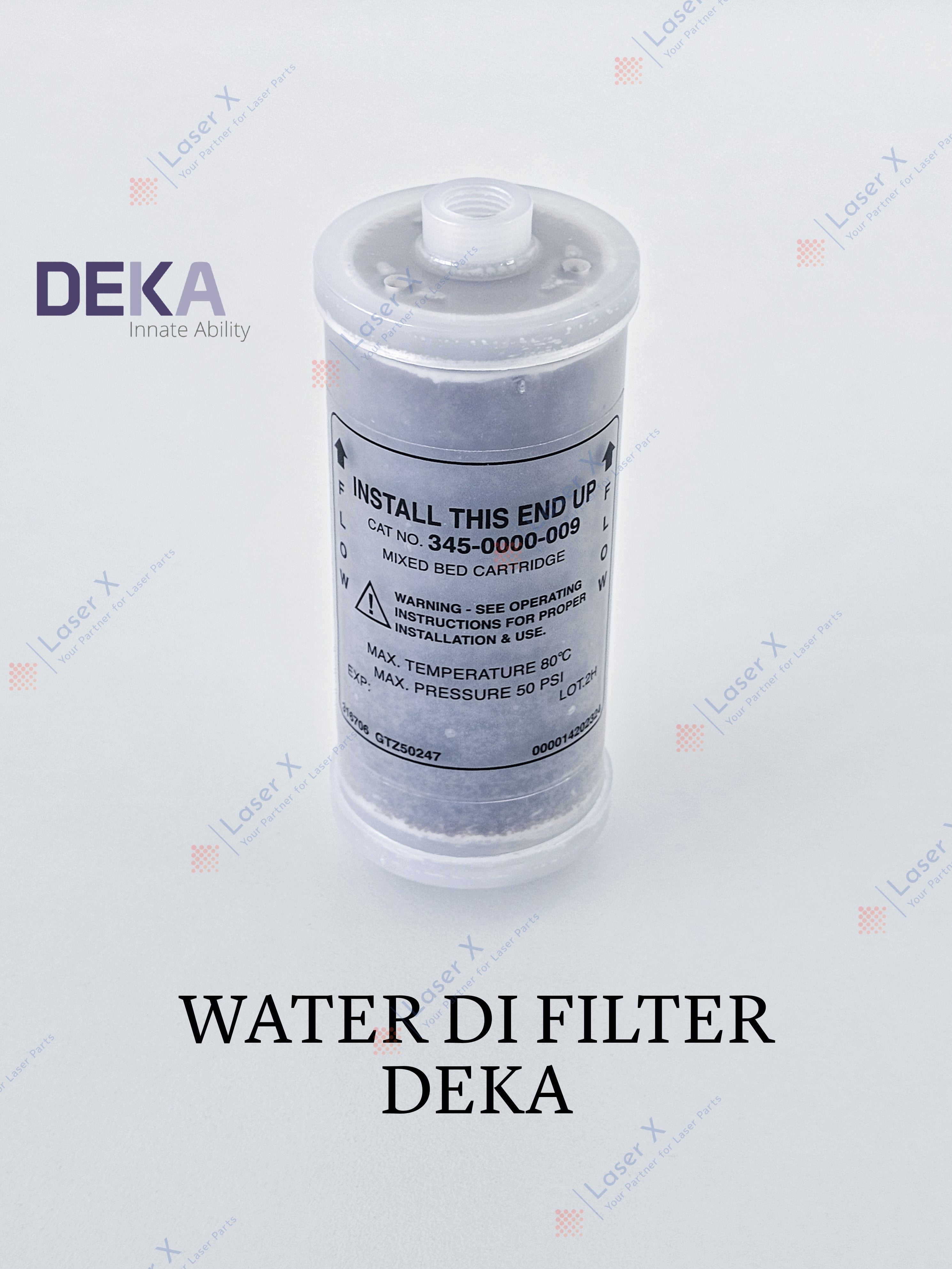 Water de-ionization DI filter for DEKA laser hair removal devices (050502037 / L05601), Motus, Again, Synchro Replay.