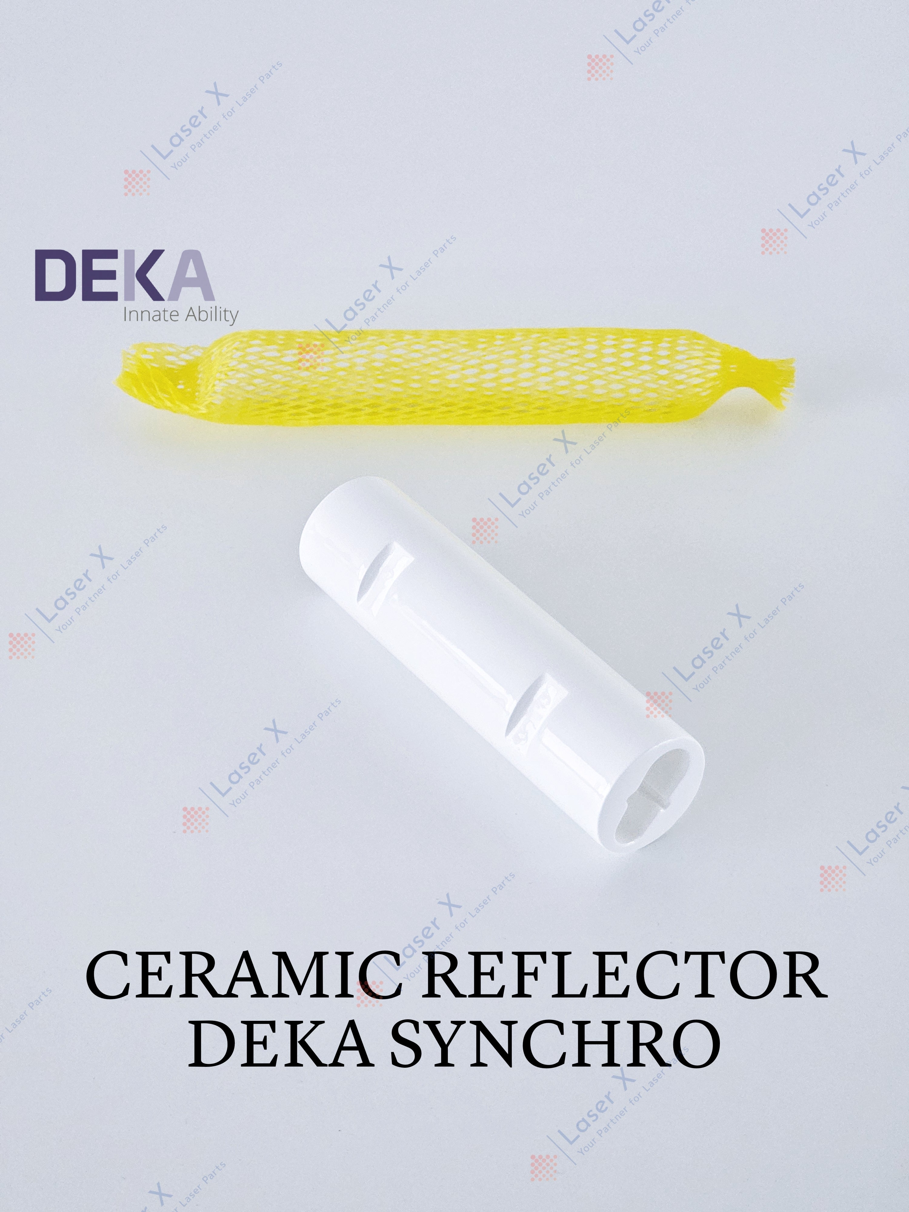 Ceramic cavity reflector for DEKA Synchro Replay 2.4.2 and 3.4 laser hair removal device, replacement laser cavity reflector.