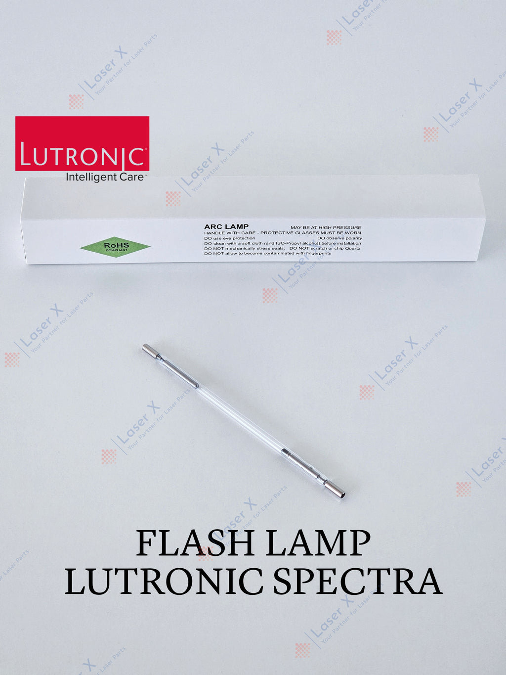 Flash lamp (USA) for Lutronic Spectra laser device, replacement xenon flashlamp for laser system.