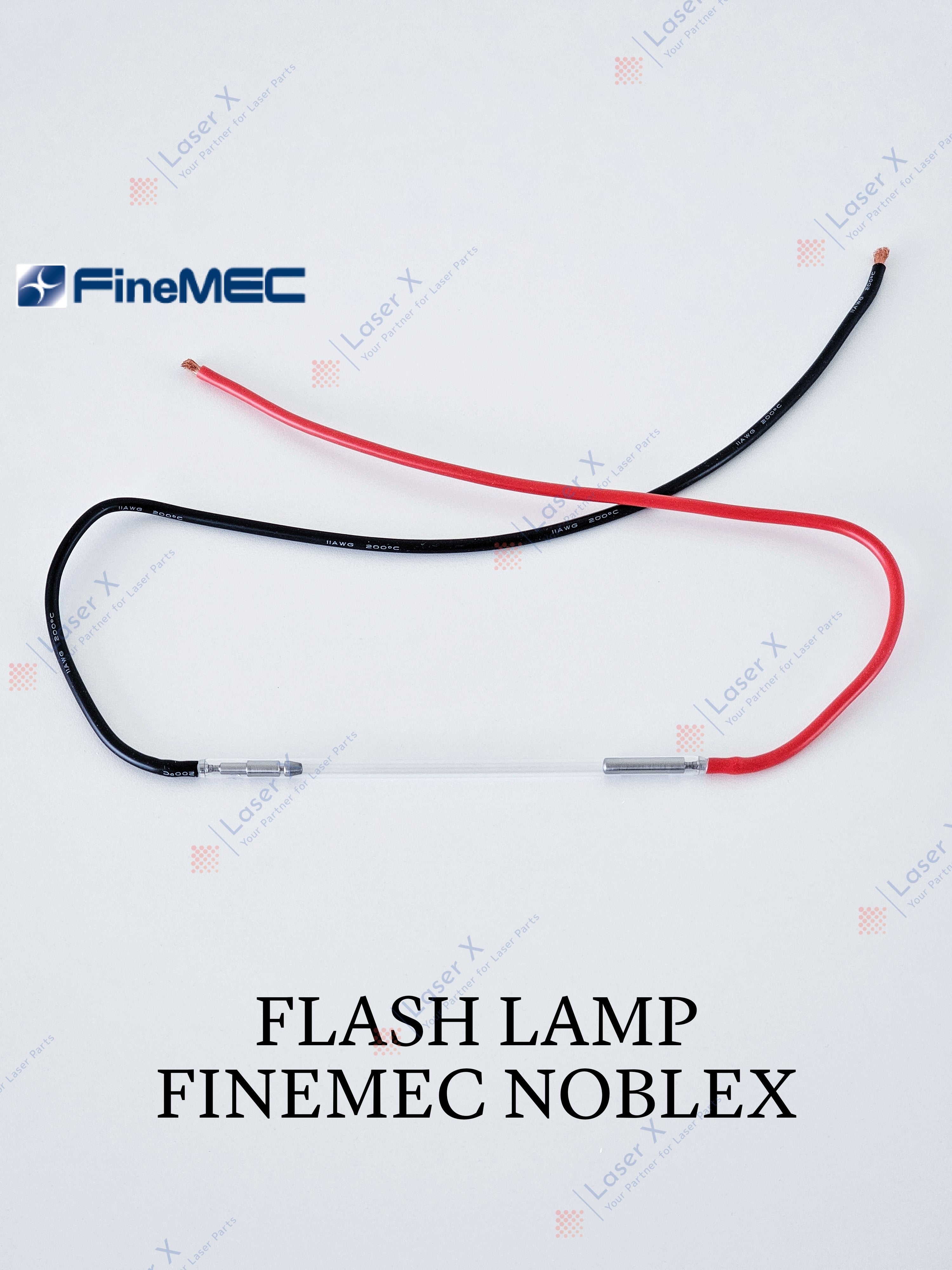 Flash lamp (UK) for Finemec Noblex laser, replacement xenon flashlamp for laser system.
