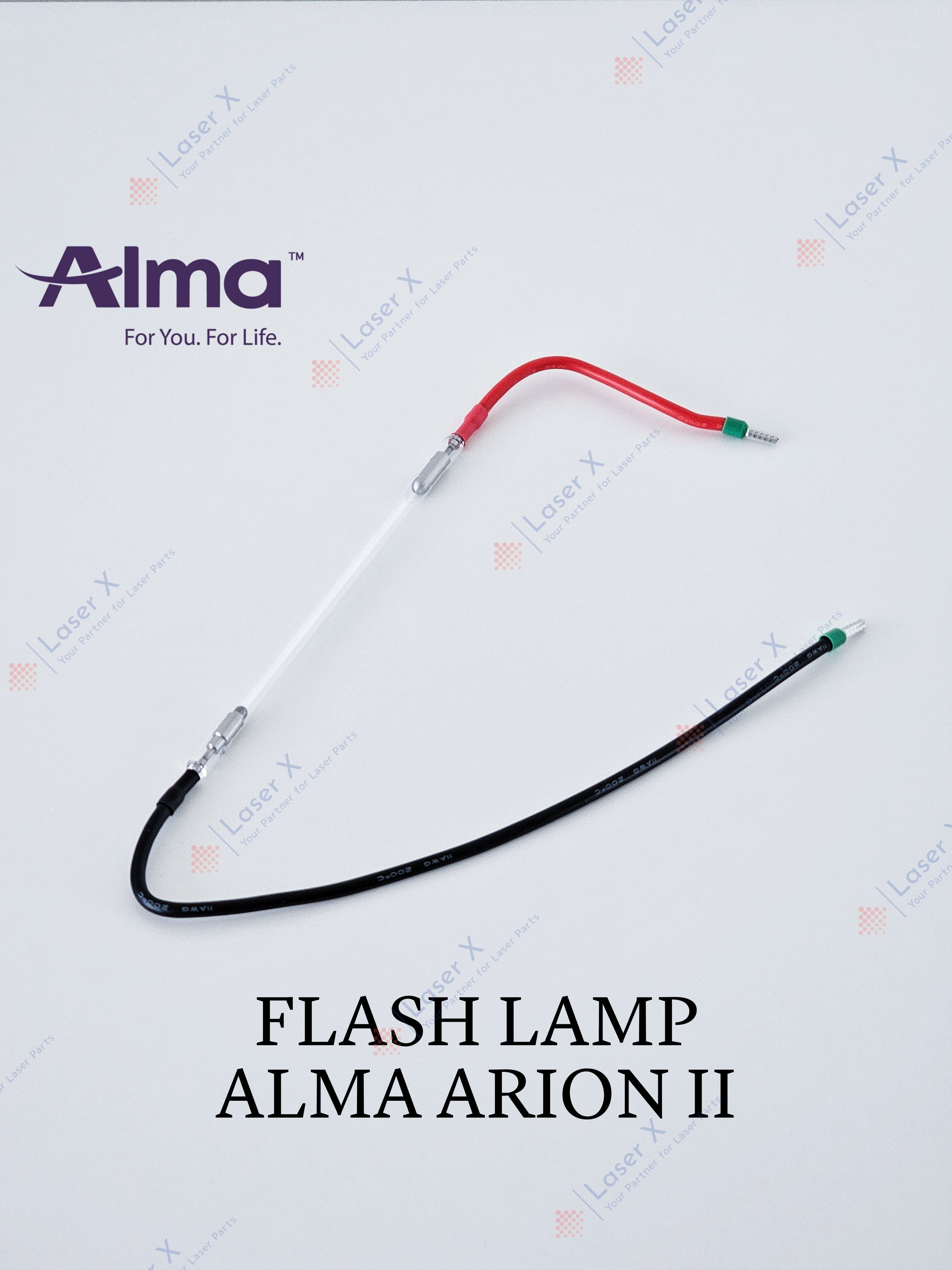 Flash lamp (UK) for Alma Arion II laser, replacement xenon flashlamp for laser system.