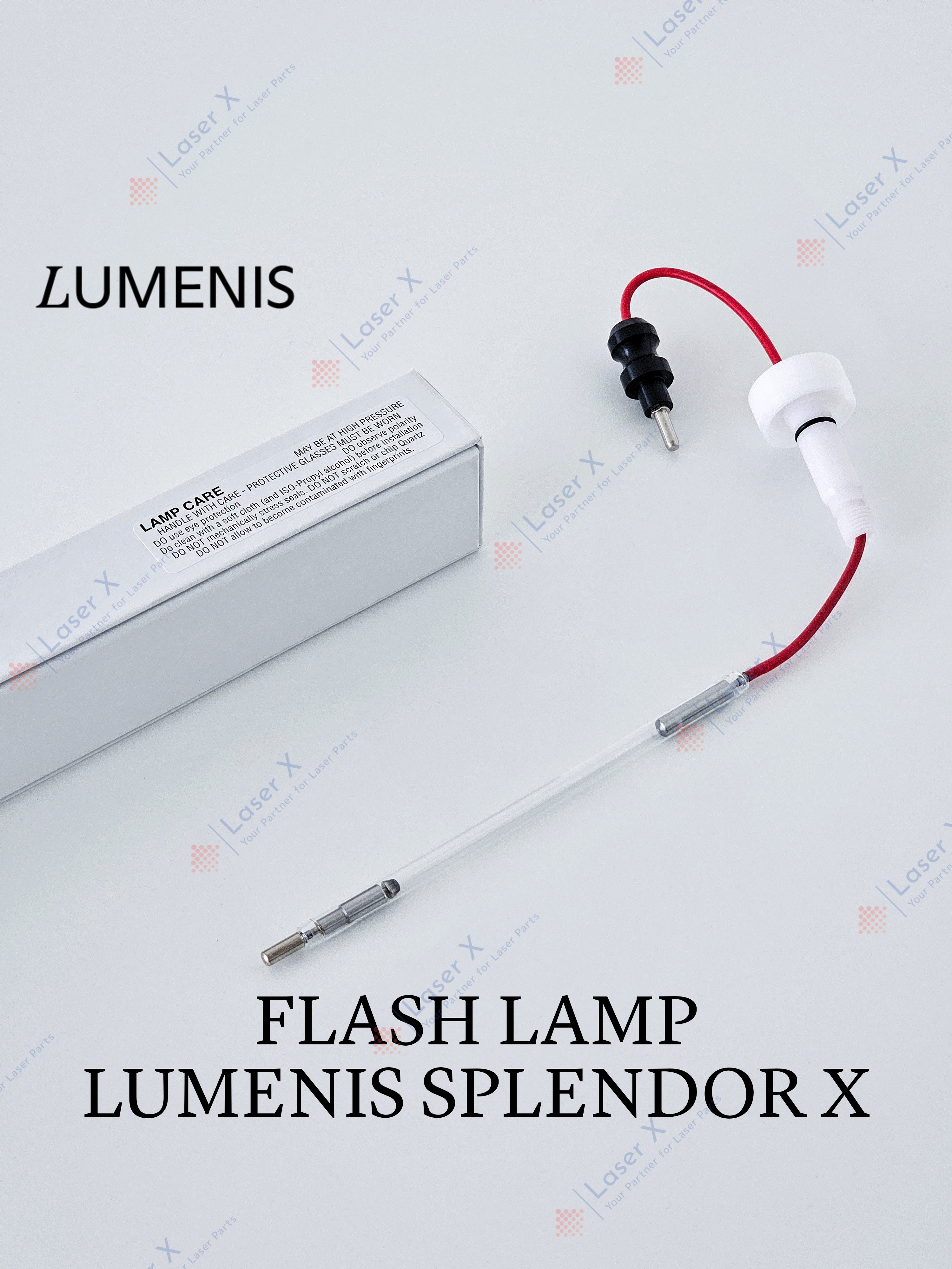Flash lamp (USA) for Lumenis Splendor X laser (KT-5000000), replacement xenon flashlamp for laser system.