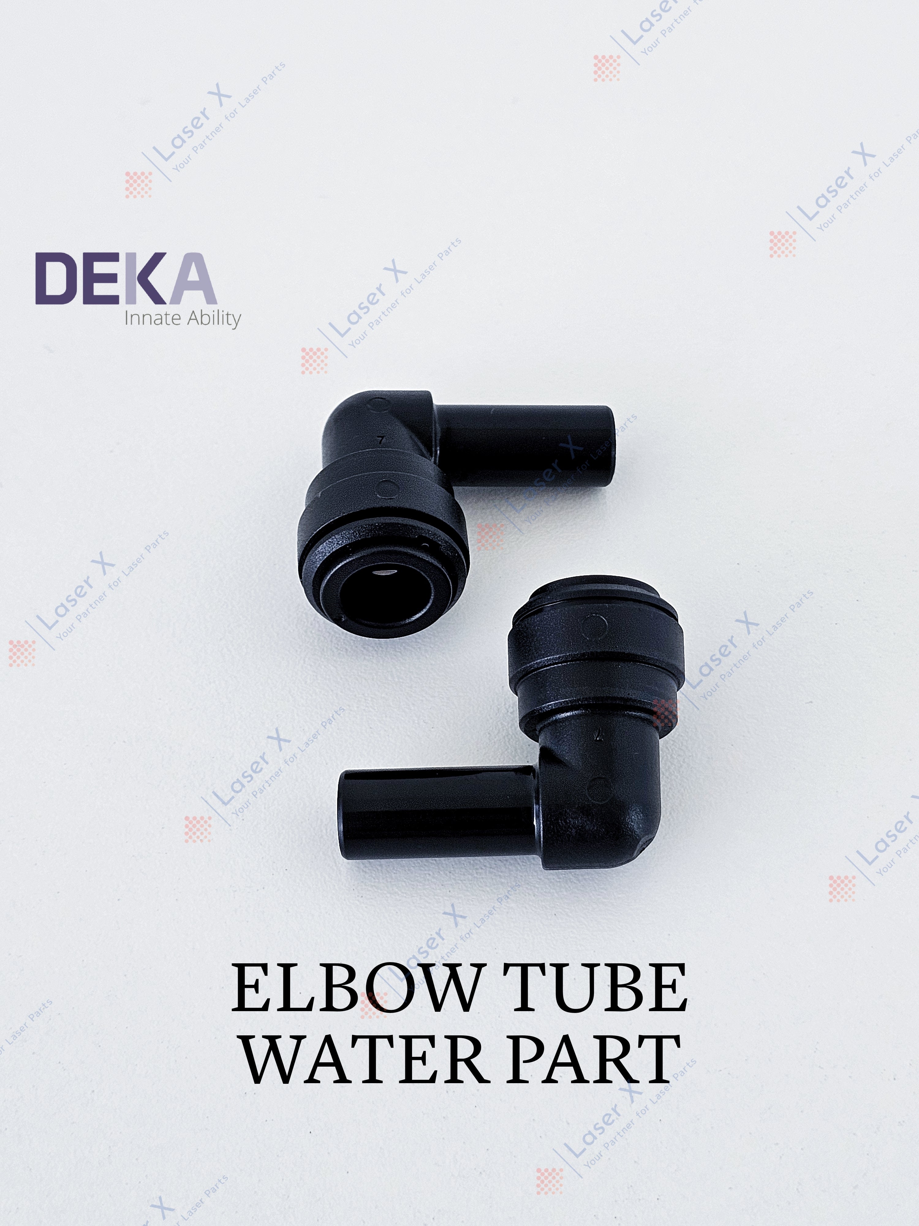 Elbow water tube for DEKA laser hair removal devices (050200946), compatible with Motus, Again, Synchro Replay.