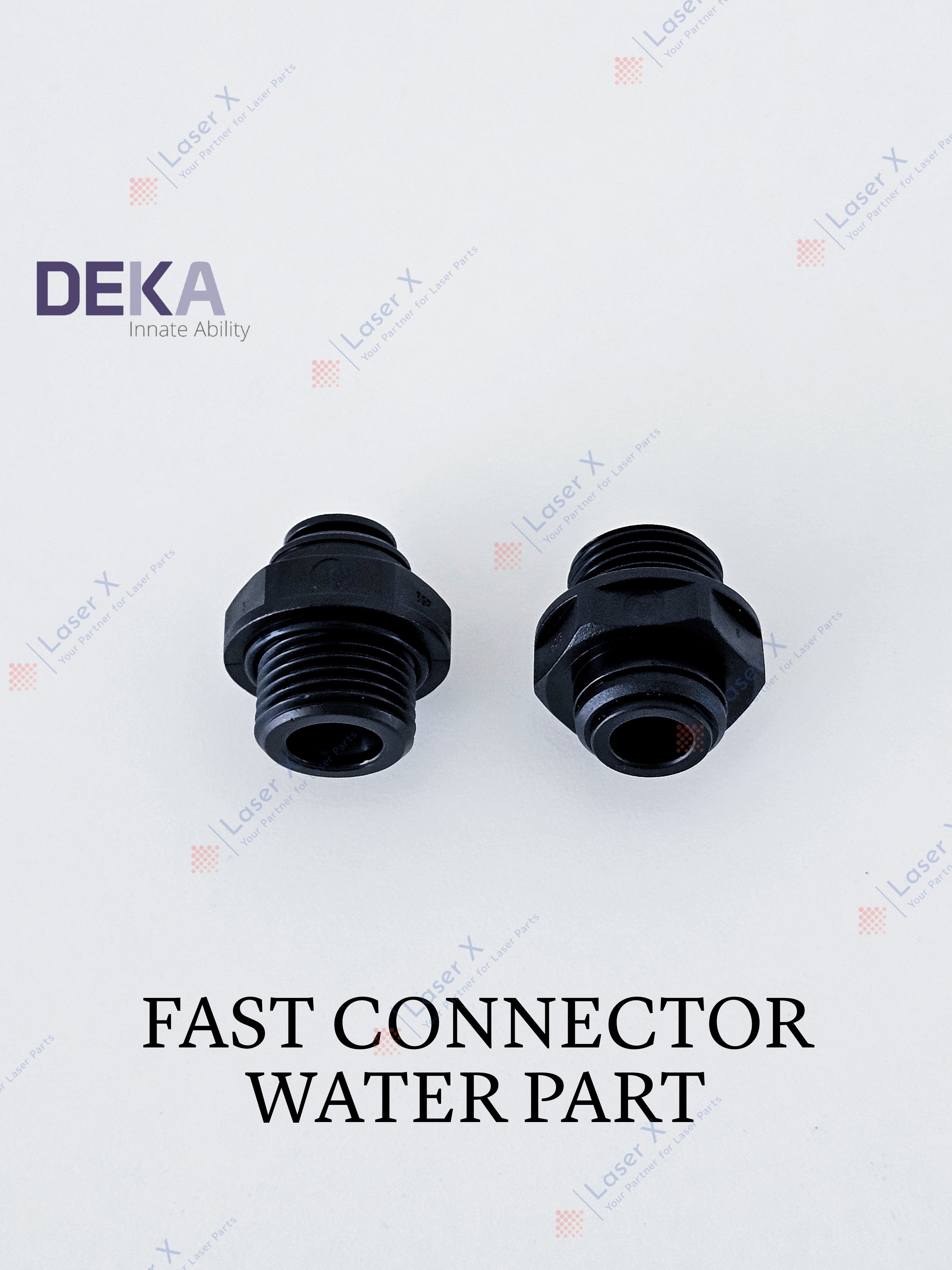 Fast water connector for DEKA laser hair removal devices (050200945), compatible with Motus, Again, Synchro Replay.